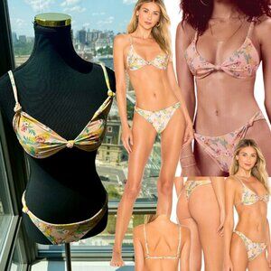 🆕 LOVE & LEMONS 🧿 NWOT Antigua Knot Thong Bikini Set - Size Small